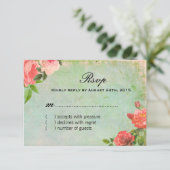 Shabby Chicフランスの RSVPカード (スタンド正面)