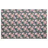 Shabby Chic – 暗い背景のピンクの庭師 ファブリック (ファットクウォーター)