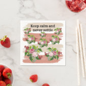 Shabby chic blooming flowers スタンダードカクテルナプキン (インサイチュ)