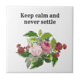 Shabby chic blooming flowers タイル