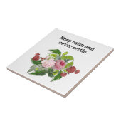 Shabby chic blooming flowers タイル (側面)