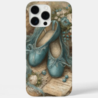 Shabby Chic Blue Ballet Slippers and Roses iPhone 16 Pro Maxケース