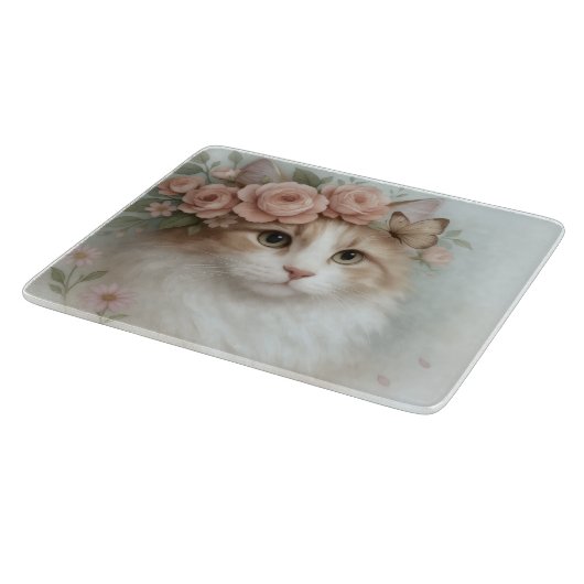 Shabby Chic Cat Cutting Board カッティングボード (角)