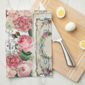 Shabby chic collage,country victorian,decoupage, b キッチンタオル (四つ折り)
