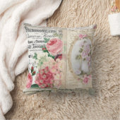 Shabby chic collage,country victorian,decoupage, b クッション (ブランケット)