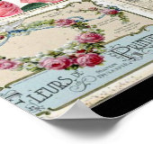 Shabby chic collage,country victorian,decoupage, b ポスター (角)