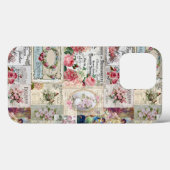 Shabby chic collage,country victorian,decoupage, b Case-Mate iPhoneケース (裏面 (横))