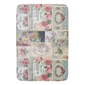 Shabby chic collage,country victorian,decoupage,mo バスマット (正面縦)