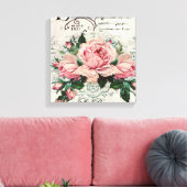 shabby chic, decoupage, victorian, french chic, pa キャンバスプリント (インサイチュ (リビング))