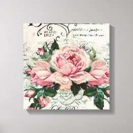 shabby chic, decoupage, victorian, french chic, pa キャンバスプリント