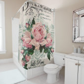 shabby chic, decoupage, victorian, french chic, pa シャワーカーテン (インサイチュ)