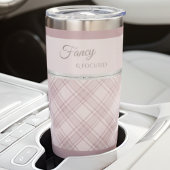Shabby Chic Fancy and Focused Pink Plaid 保温保冷タンブラー