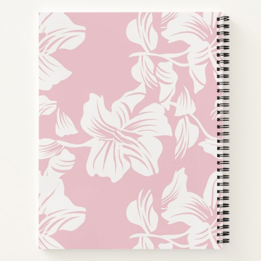 Shabby chic floral custom name ノートブック (裏面)