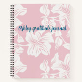 Shabby chic floral custom name ノートブック (正面)