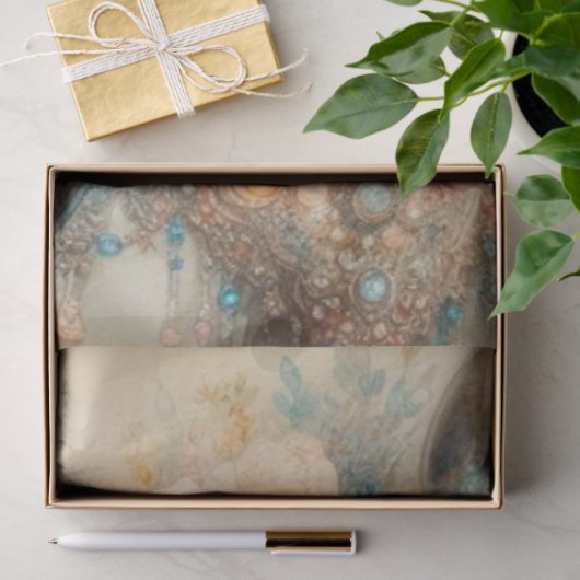 Shabby Chic Floral Horse Craft Decoupage 薄葉紙 (ギフト)