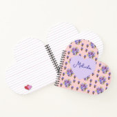 Shabby Chic Floral Polka Dot Pastel Womans Name ノートブック (内部)