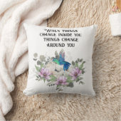 Shabby chic flowers art and selflove quote クッション (ブランケット)