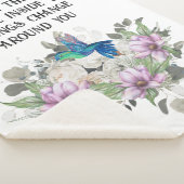 Shabby chic flowers art and selflove quote シェルパブランケット (3/4)