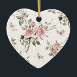 Shabby chic, french chic, vintage,floral,rustic, セラミックオーナメント<br><div class="desc">Shabby chic,  french chic,  vintage, floral, rustic, pink, pale, elegant, victorian, Marie Antoinette, decorative.country</div>