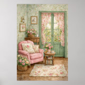 Shabby Chic Garden Reading Corner ポスター (正面)