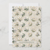 Shabby Chic Green And Beige Floral Wedding 招待状 (裏面)