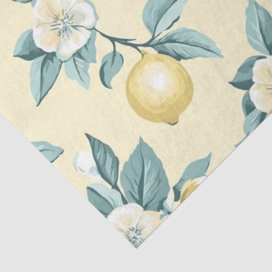 Shabby Chic Lemon Floral Series Design #10 薄葉紙 (詳細)