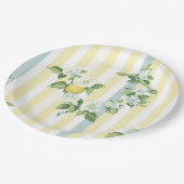 Shabby Chic Lemon Floral Series Design #11 ペーパープレート (アングル)
