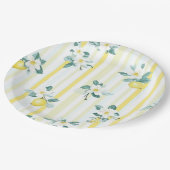 Shabby Chic Lemon Floral Series Design #12 ペーパープレート (アングル)