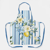 Shabby Chic Lemon Floral Series Design #1 エプロン (正面)