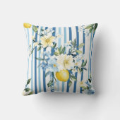 Shabby Chic Lemon Floral Series Design #1 クッション (裏面)