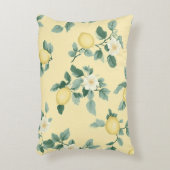 Shabby Chic Lemon Floral Series Design #2 アクセントクッション (正面(垂直))