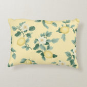 Shabby Chic Lemon Floral Series Design #2 アクセントクッション (裏面)
