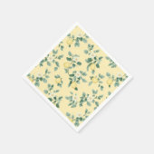 Shabby Chic Lemon Floral Series Design #2 スタンダードカクテルナプキン (角)