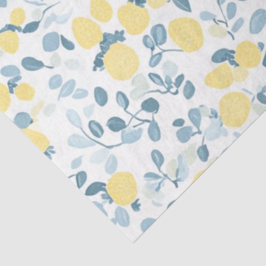 Shabby Chic Lemon Floral Series Design #4 薄葉紙 (詳細)