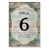 Shabby Chic Pastel Wood  テーブルナンバー (裏面)