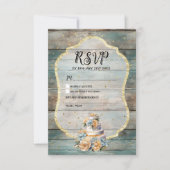 Shabby Chic Pastel Wood RSVP card (正面)