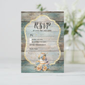 Shabby Chic Pastel Wood RSVP card (スタンド正面)