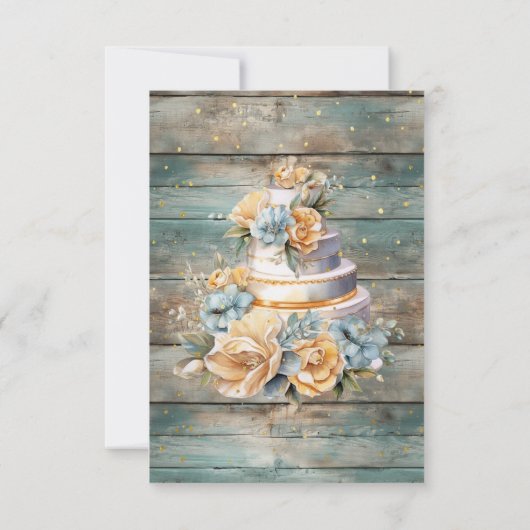 Shabby Chic Pastel Wood RSVP card (裏面)