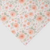 Shabby Chic Peach Orange Sage Green Floral Art 薄葉紙 (詳細)
