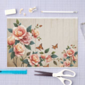 Shabby Chic Roses Art Painting 薄葉紙 (クラフト)