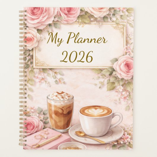 Shabby Chic Roses Planner  プランナー手帳 (正面)