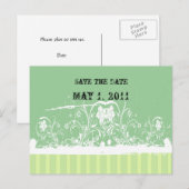 Shabby Chic Save the Date 案内ポストカード (正面/裏面)