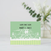 Shabby Chic Save the Date 案内ポストカード (スタンド正面)