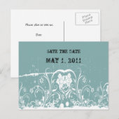 Shabby Chic Save the Date 案内ポストカード (正面/裏面)
