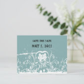 Shabby Chic Save the Date 案内ポストカード (スタンド正面)