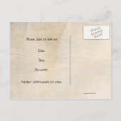 Shabby Chic Save the Date 案内ポストカード (裏面)