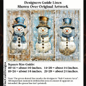 Shabby Chic Snowmen Blue Gold EL8R Decoupage 薄葉紙