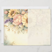 Shabby Chic Sunflower & Peony Junk Journal Page (正面)