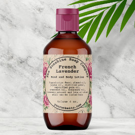 Shabby Chic Vintage Floral Soap Cosmetics label ラベル