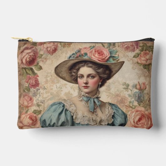 Shabby Chic Vintage Victorian Woman アクセサリーポーチ (正面)